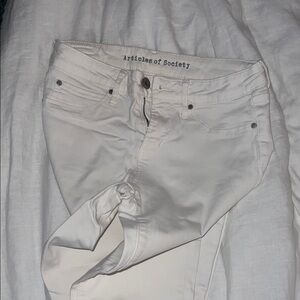 Articles Of Society Cream Denim Pants